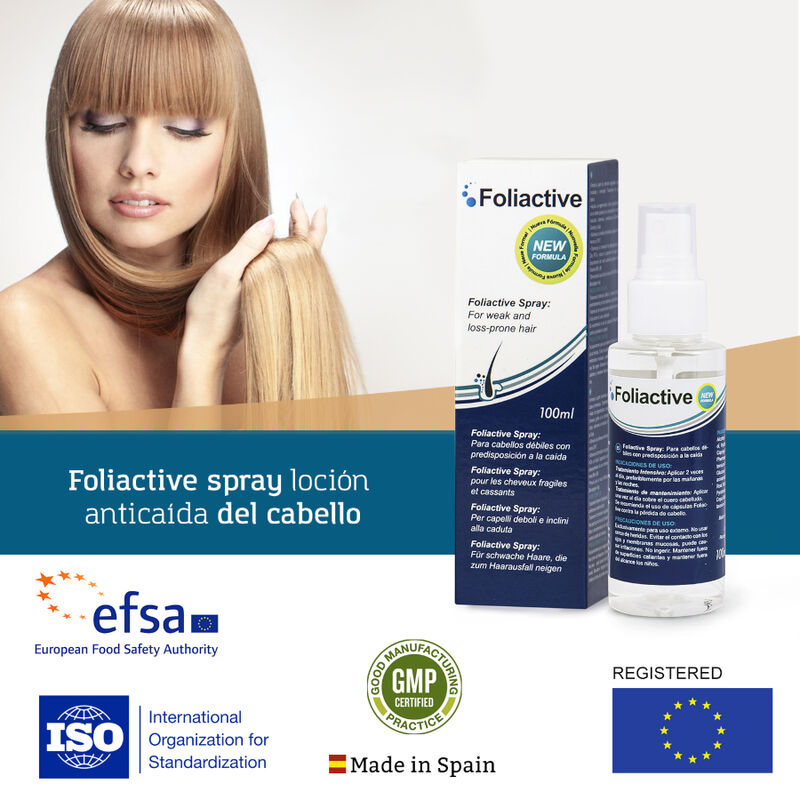 FOLIAKTIVES SPRAY. SPRAY, UM HAARVERLUST ZU VERHINDERN UND WACHSTUM ZU STIMULIEREN
