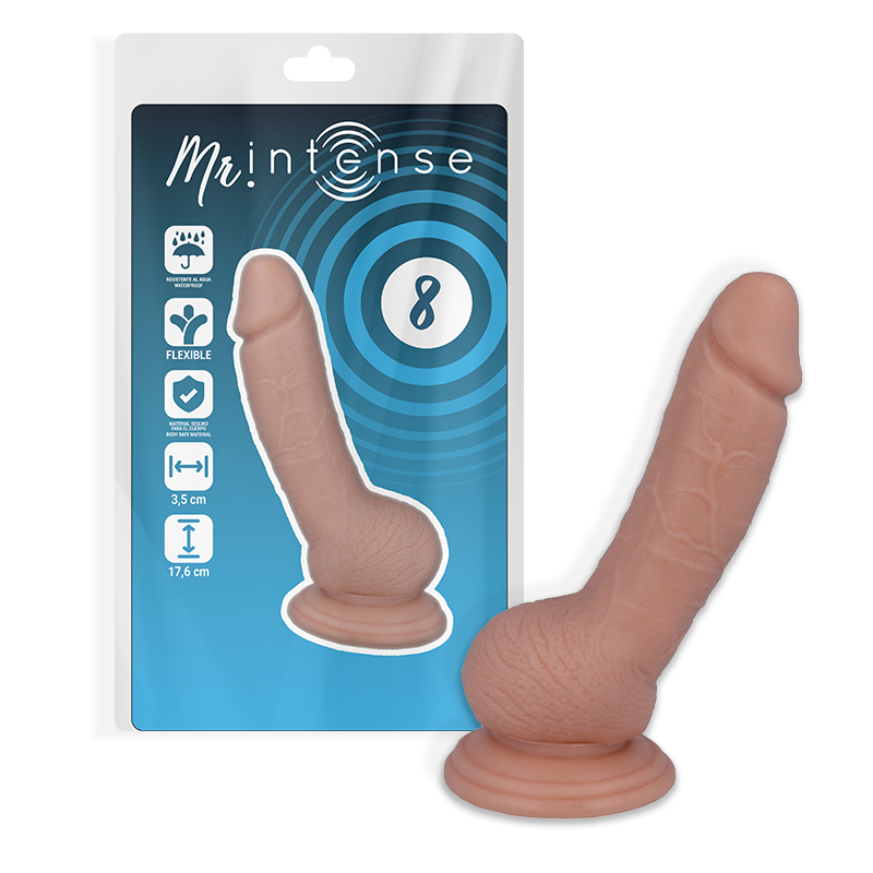 MR INTENSE 8 REALISTIC PENIS 17.6 -OR- 3.5CM
