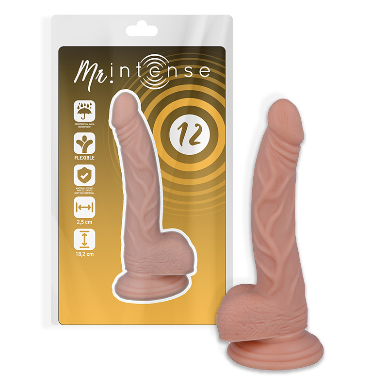 MR INTENSE 12 REALISTIC PENIS 18.2 -OR- 2.5CM