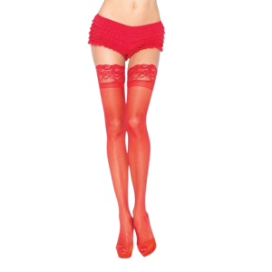 STAY UP TRANSPARENTE HALTERHÖHE AUS SPANDEX MIT SILIKON-OBERTEIL