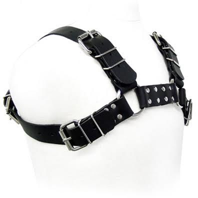 KÖRPERLEDER SCHWARZ BULL DOG HARNESS