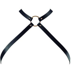 BIJOUX INDISCRETS MAZE CROSS CHEST HARNESS SCHWARZ