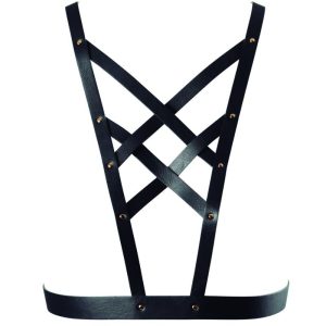 BIJOUX INDISCRETS MAZE CROSS CLEAVAGE HARNESS SCHWARZ