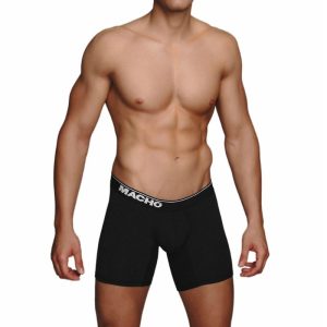 MÄNNLICH - MC087 SCHWARZ LANG BOXER GRÖSSE S.